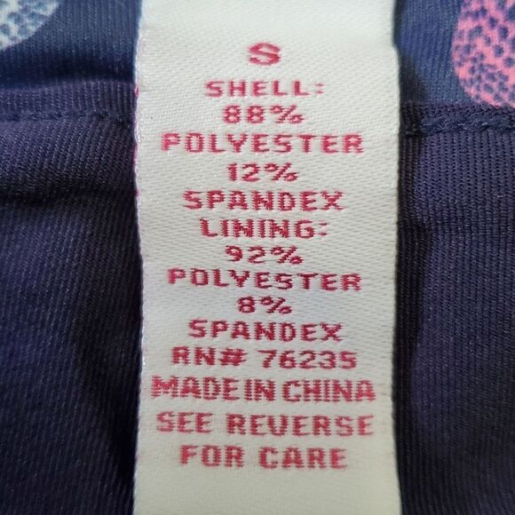 Lilly green skort. Navy blue with golf balls. Size Small. Scalloped hem. - Picture 5 of 11